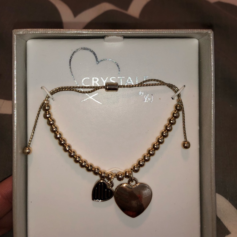 Gold heart bracelet
